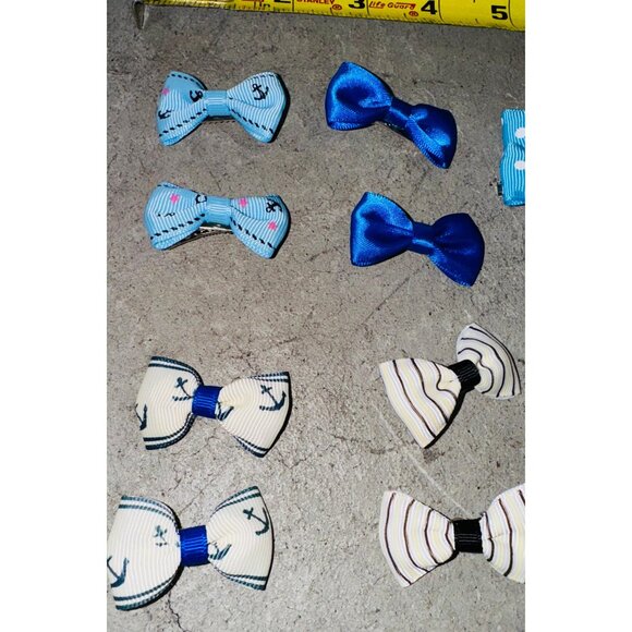 Pair of 13 Multi Varies Patterns Pet Dog Hair Clips Cat Puppy Bows Accessories - Picture 2 of 3